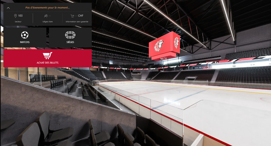 3D-modelllösning av Vaudoise Arena / Lausanne Hockey Club